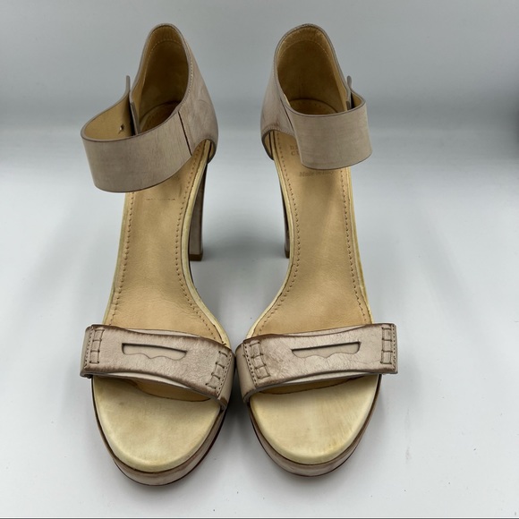 Brunello Cucinelli Distressed  Leather Penny Heels EU40/US10 $1370 Used Once! - Picture 3 of 11